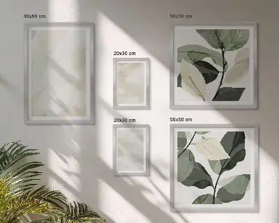 Zestaw 5 obrazów w ramie jasne abstrakcje w stylu boho