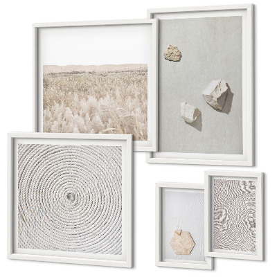 Galeria obrazów na ścianę Jasne tekstury piasku boho