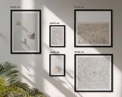 Galeria obrazów na ścianę jasne tekstury piasku w stylu boho