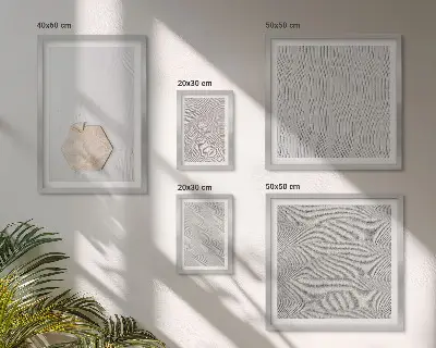 Zestaw obrazów dekoracja ścienna jasne tekstury piasku w stylu boho