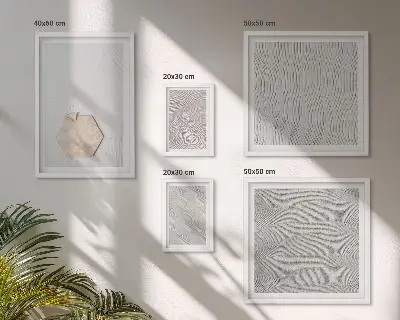 Zestaw obrazów dekoracja ścienna jasne tekstury piasku w stylu boho