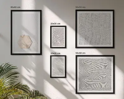 Zestaw obrazów dekoracja ścienna jasne tekstury piasku w stylu boho