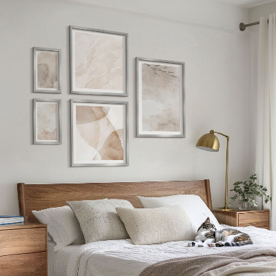 Galeria obrazów na ścianę Farby akwarelowe boho tekstury