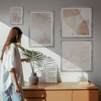 Galeria obrazów na ścianę Farby akwarelowe boho tekstury