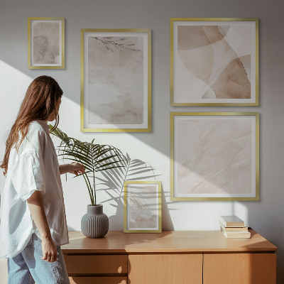 Galeria obrazów na ścianę Farby akwarelowe boho tekstury