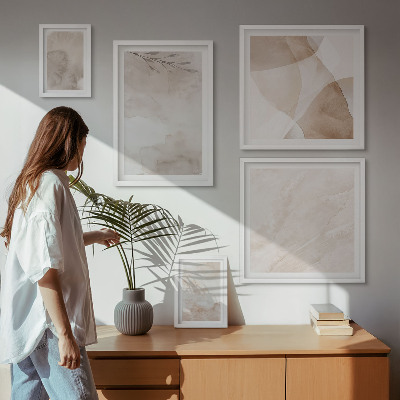Galeria obrazów na ścianę Farby akwarelowe boho tekstury