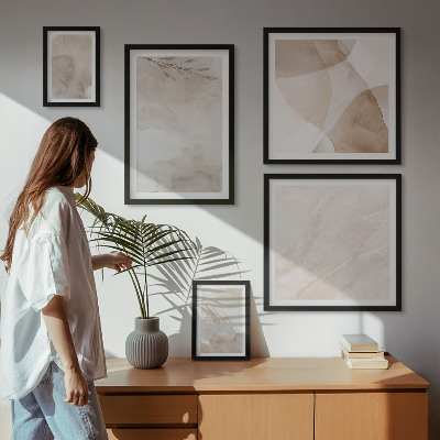 Galeria obrazów na ścianę Farby akwarelowe boho tekstury