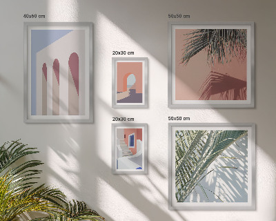 Zestaw 5 obrazów w ramie Ilustracje architektury miasto