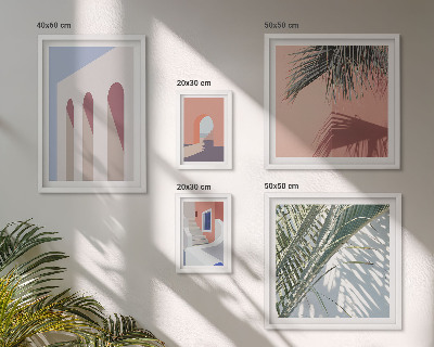 Zestaw 5 obrazów w ramie Ilustracje architektury miasto