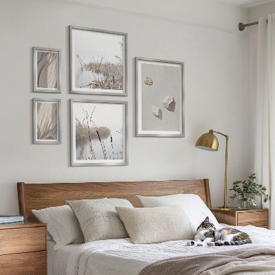 Galeria obrazów na ścianę Zbliżenia struktury styl boho