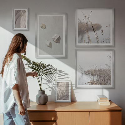 Galeria obrazów na ścianę Zbliżenia struktury styl boho