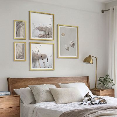 Galeria obrazów na ścianę Zbliżenia struktury styl boho