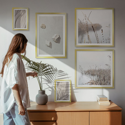 Galeria obrazów na ścianę Zbliżenia struktury styl boho