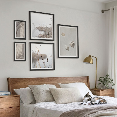 Galeria obrazów na ścianę Zbliżenia struktury styl boho