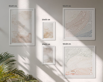 Galeria obrazów na ścianę Akwarelowe liście i plamy