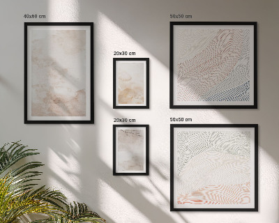 Galeria obrazów na ścianę Akwarelowe liście i plamy