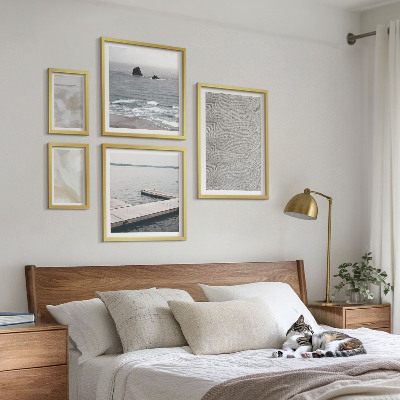 Zestaw obrazów w ramie do galerii ściennej Abstrakcja design nowoczesne tekstury