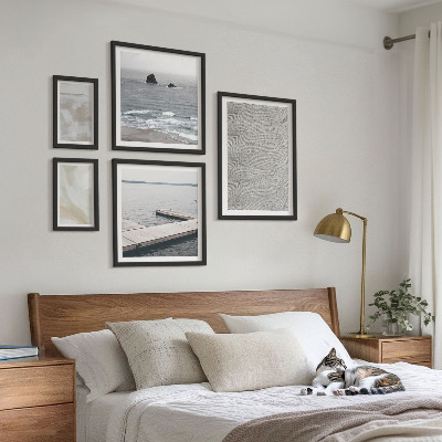 Zestaw obrazów w ramie do galerii ściennej Abstrakcja design nowoczesne tekstury