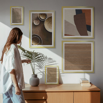 Galeria obrazów na ścianę Kamienne struktury minimalistyczne