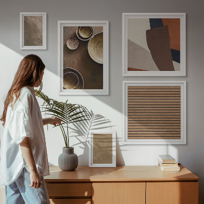 Galeria obrazów na ścianę Kamienne struktury minimalistyczne