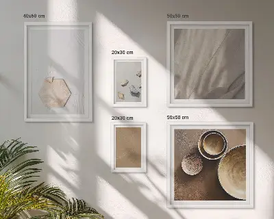 Galeria obrazów na ścianę minimalistyczne tekstury w ciepłych odcieniach