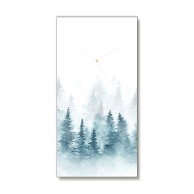 Zegar ścienny Las Choinki Śnieg
