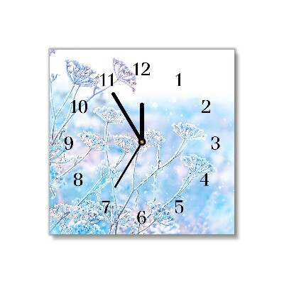Zegar ścienny Kwadratowy Zima Śnieg Boże Narodzenie