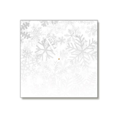 Zegar ścienny Kwadratowy Zima Śnieg Płatki śniegu