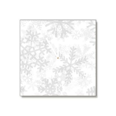 Zegar ścienny Kwadratowy Zima Śnieg Płatki Śniegu