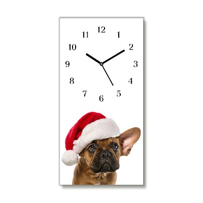 Zegar ścienny Pionowy-Bulldog Pies Święta