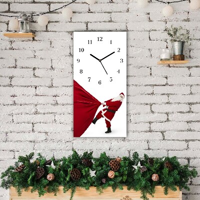 Zegar ścienny Pionowy-Święta Święty Mikołaj Prezenty