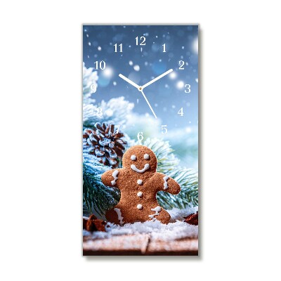 Zegar ścienny Pionowy-Święta Piernik Śnieg Choinka