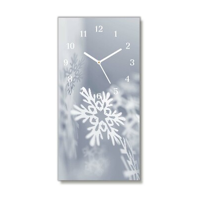 Zegar ścienny Pionowy-Płatek Śniegu Święta Dekoracja