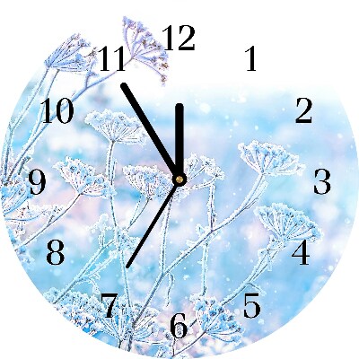 Zegar ścienny Okrągły Zima Śnieg Boże Narodzenie