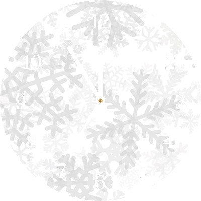 Zegar ścienny Okrągły Zima Śnieg Płatki Śniegu