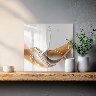 Zegar szklany kwadratowy Abstrakcja