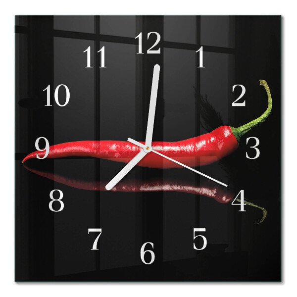 Zegar ścienny bez tykania Papryczka chili