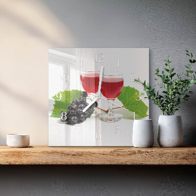 Ozdobny zegar ścienny Winogrona na wino