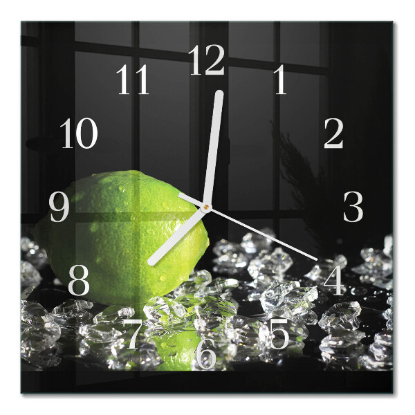 Zegar ścienny kwadratowy Węglan wapnia
