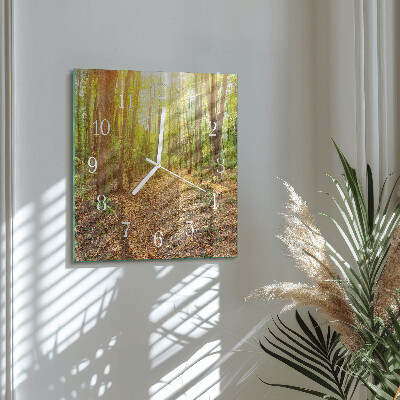 Kwadratowy zegar Leśna ścieżka