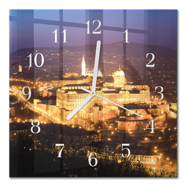 Zegar na ścianę kwadratowy Budapeszt