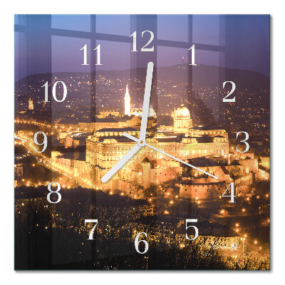 Zegar na ścianę kwadratowy Budapeszt