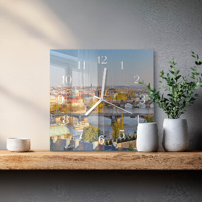 Zegar ścienny kwadratowy Praga