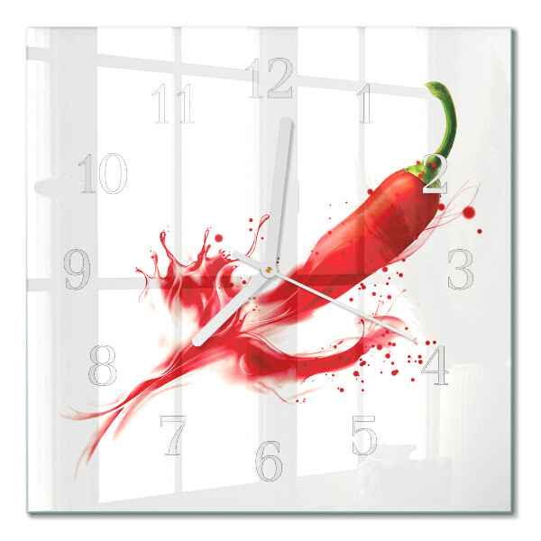 Ozdobny zegar ścienny Papryczka chili