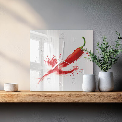 Ozdobny zegar ścienny Papryczka chili