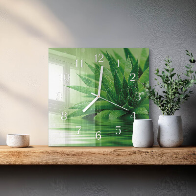 Zegar szklany kwadratowy Aloes