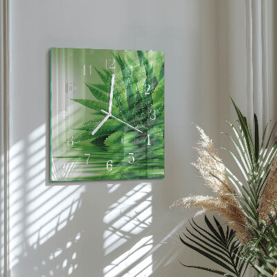 Zegar szklany kwadratowy Aloes