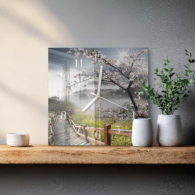 Ozdobny zegar ścienny Wiosna