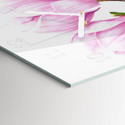 Zegar szklany kwadratowy Magnolia