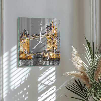 Zegar na ścianę kwadratowy Tower Bridge